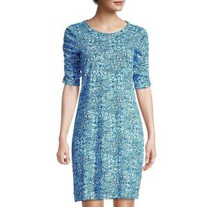 NWT Lilly‎ Pulitzer Women's Belden Elbow Blue Blooming Sleeve Midi Dress Size XL